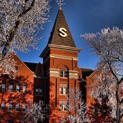 Old Main in winter